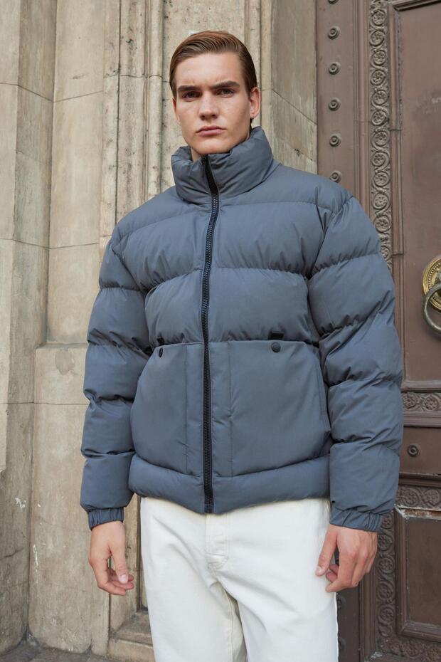 Men's Waterproof Puffer Jacket Anthracite - 4