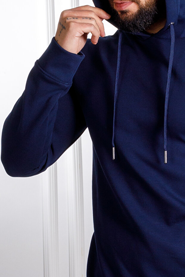 İnterview Sarar Kapüşonlu Lacivert Sweatshirt - 3