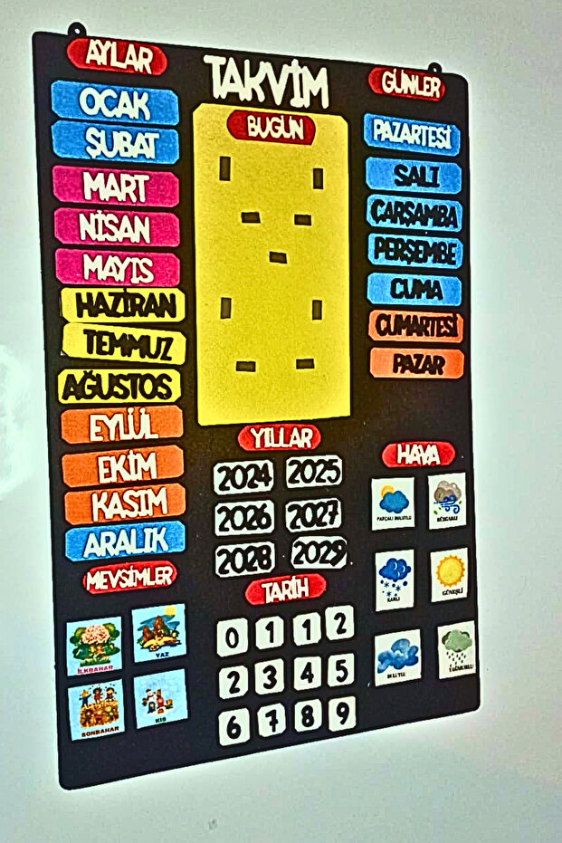 Interactive Magnetic Felt Children's Calendar Primary School Preschool Classroom Board 1St Grade 2Nd Grade Class
