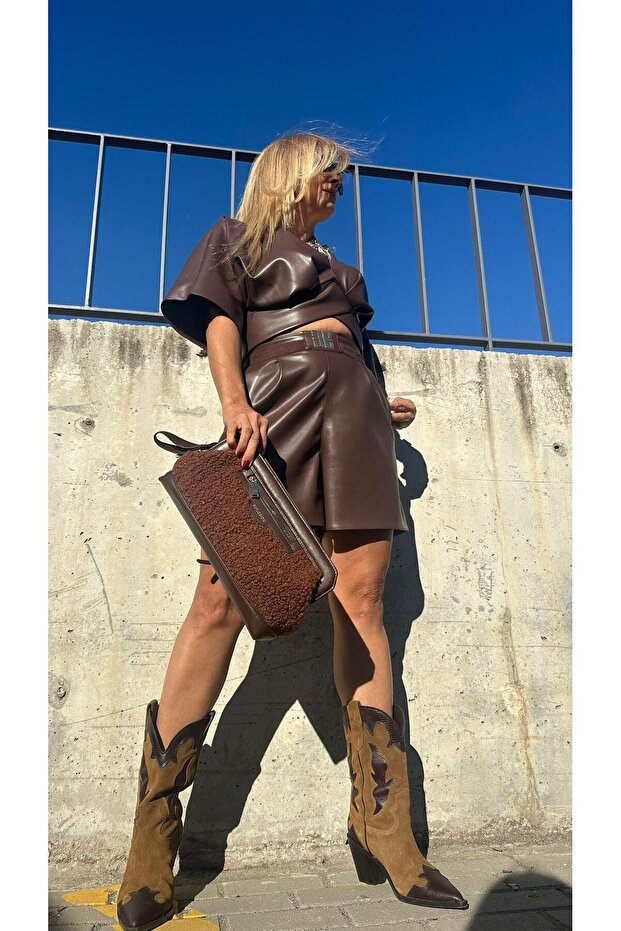 Exp30163 Vegan Deri Şort - 3