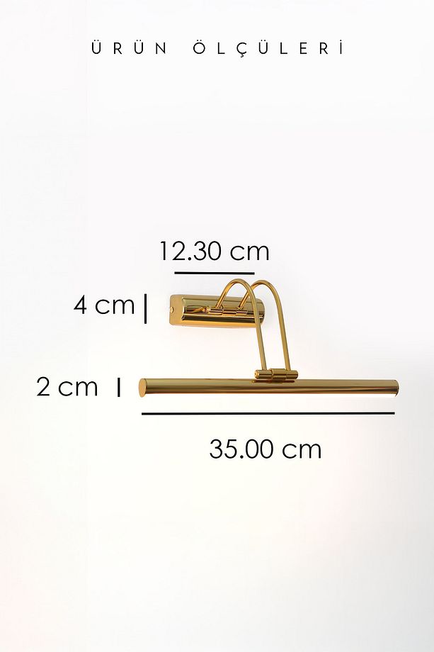 Gold Pilli Flüt Aplik Tablo Aydınlatma Banyo Ayna Üstü Aydınlatma - 3