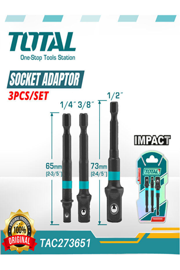 HEX SOKET ADAPTÖRÜ 3 PARÇA - 1