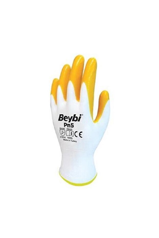 BEYBİ Pn5 Polyester Örme Nitril İş Eldiveni - 1