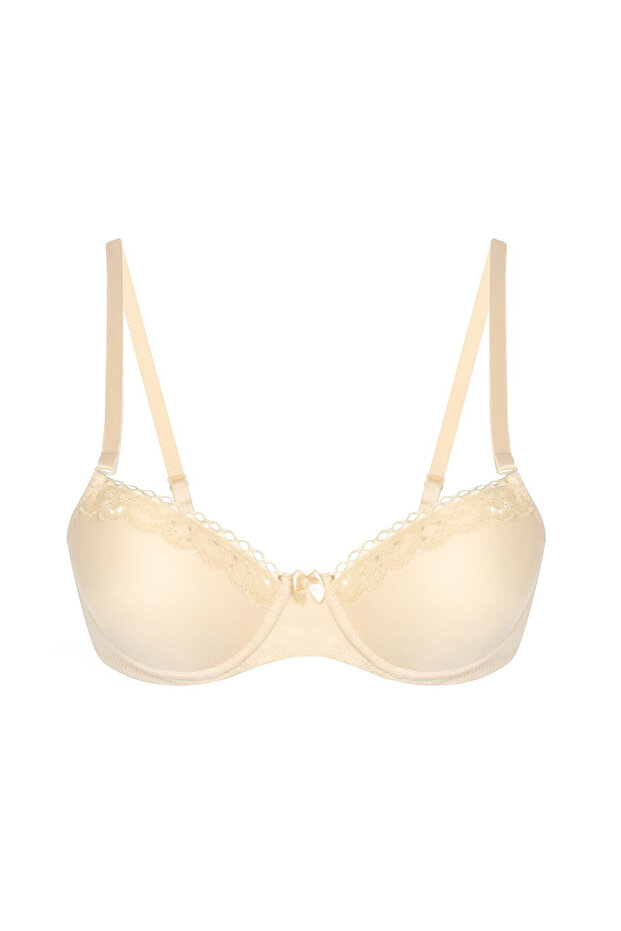 Nude Colored Lightly Supported Bra - 1