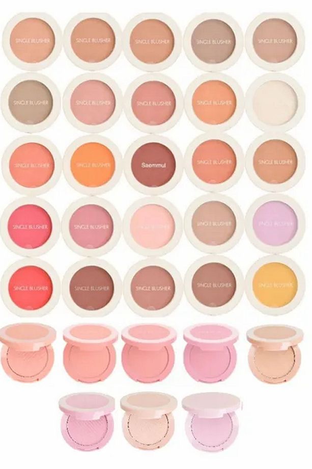 Sebum Kontrolü Sağlayan Tekli Toz Allık - Saemmul Single Blusher - Bubblegum Pink (VİONİNE) - 4