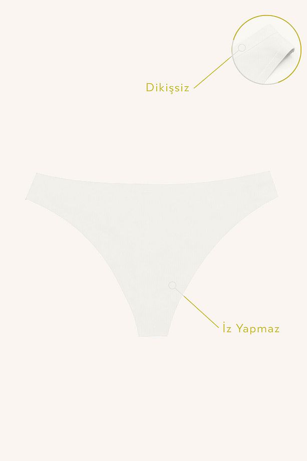 Ekru Cushy İz Yapmaz String - 3