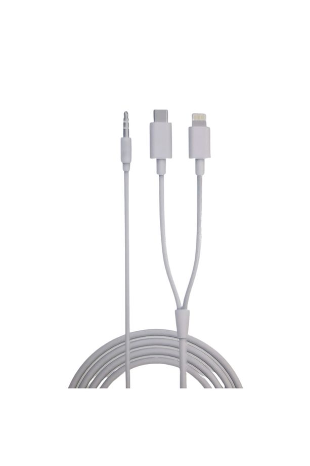 Aux To Lightning Type-C Kablo İphone-Android uyumlu aux dönüştürücü - 1