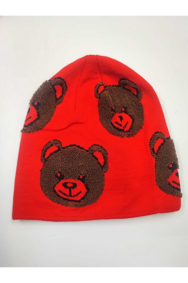 Beretă lungă cu model de urs - 4