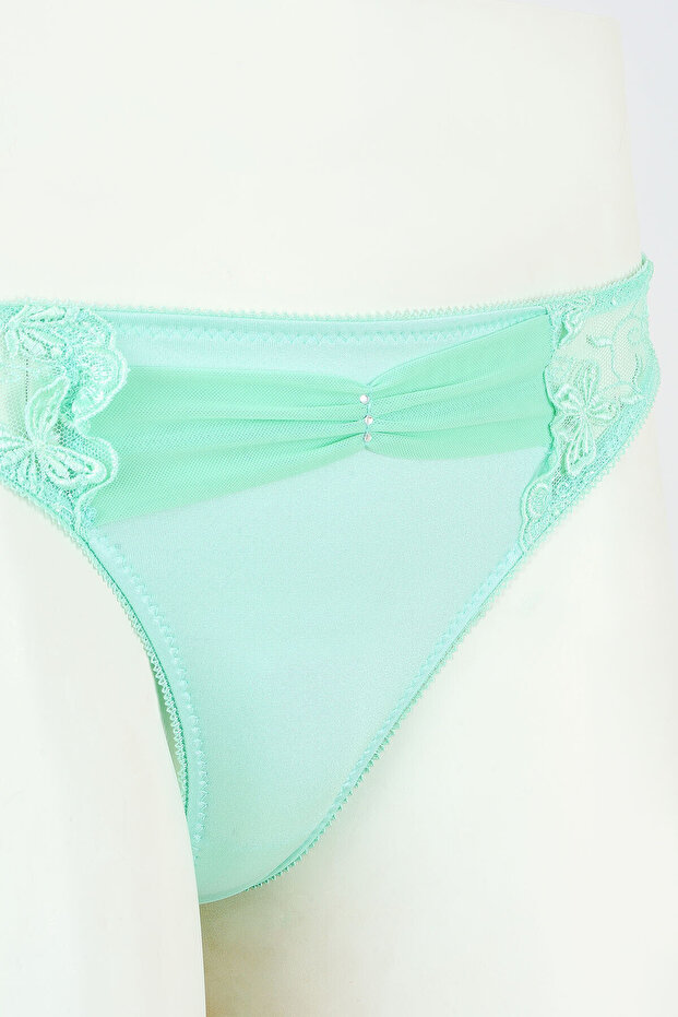 Mint Yeşil Lace Stone String - 5
