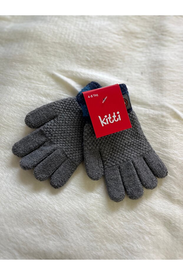 Erkek çocuk yün eldiven - 1