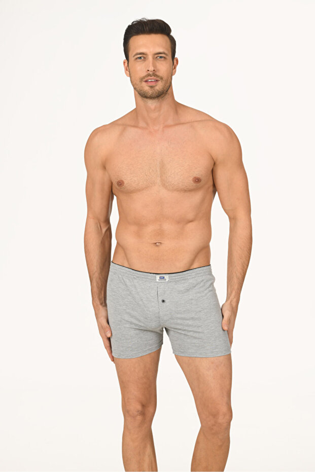 Gri Lighten Up Düğmeli Boxer - 1