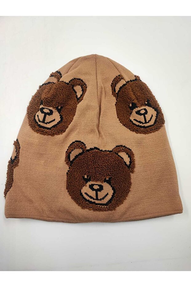 قبعة طويلة بنقشة الدب - 3