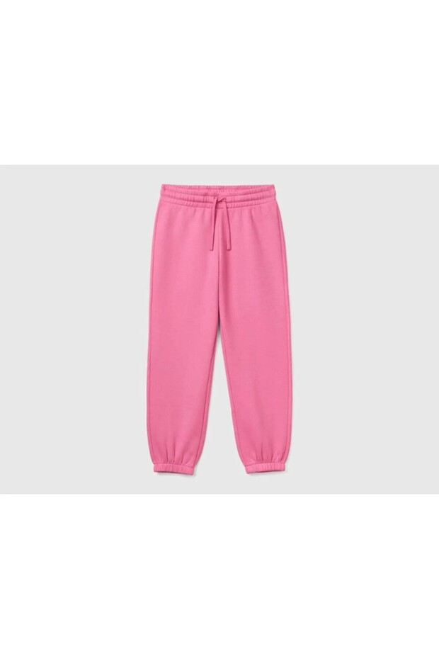 Benetton girls' elastic waist drawstring elastic cuffed sweatpants 39m2cf05i-24k