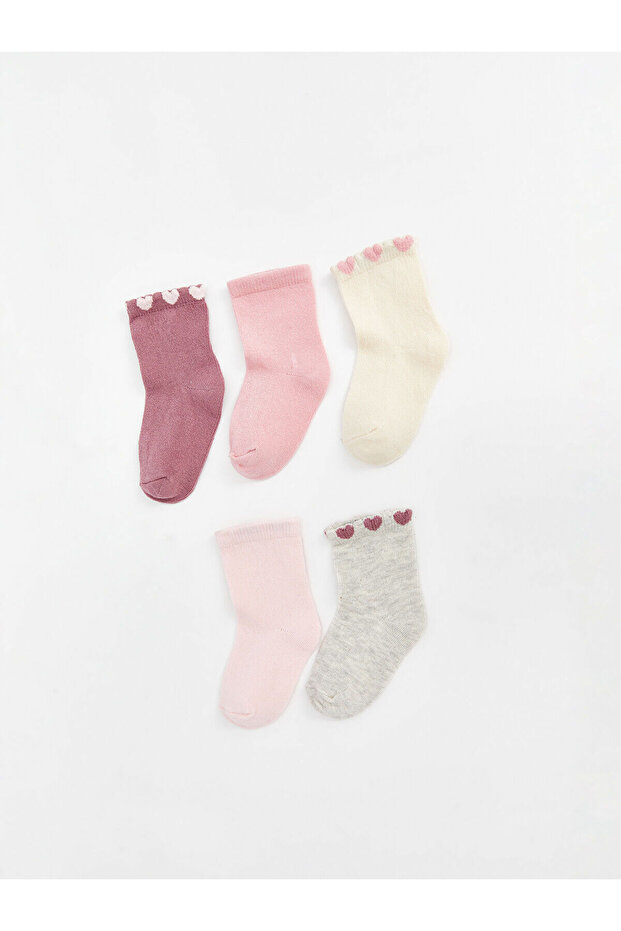 Lcwk Basic Kız Bebek Soket Çorap 5'li - 1