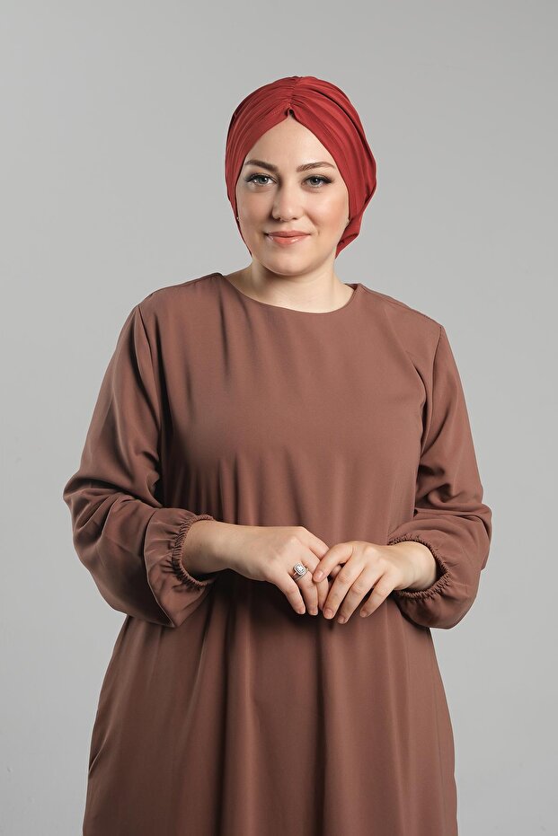 Tile Practical Ready-To-Wear Hijab Bonnet Sandy Drawstring Casual 2119_05