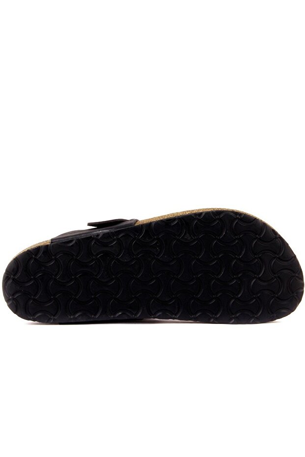 Comfortable Flip Flops Black Nubuck - 5