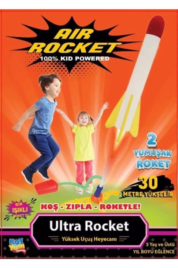 Air Rocket Tekli Seti - Roket Oyuncak - 2 Roket Ve Havalı Roketatar - Tekli Açık Hava Oyuncağı - Air - 6