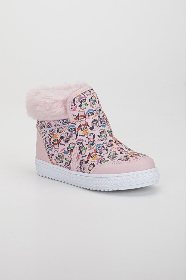 Girl's Fur-Printed Light Sole Orthopedic Boots (22-30 NUM.)