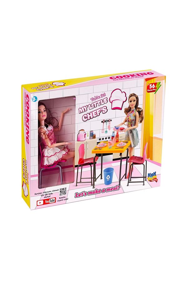 My Little Chefs Table Set - Şef Mutfak Seti - Tabak Çanak Seti - Masa Sandalye Seti - Aksuarlı Mutfa - 3