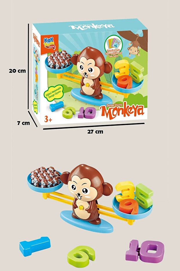 لعبة تعلم توازن القرد - مجموعة تعليمية للرياضيات مع بطاقة المعالجة - 6