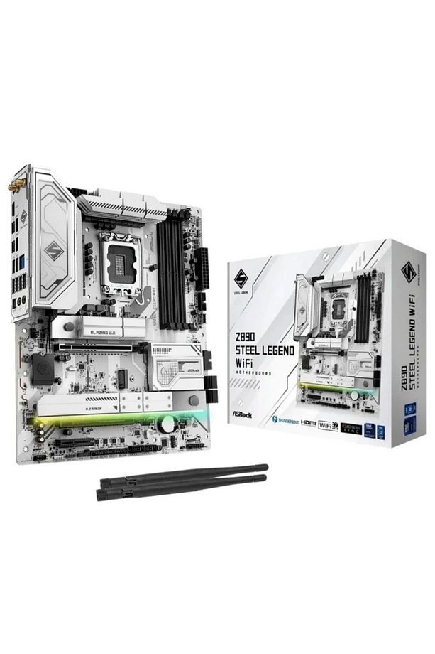 Z890 Steel Legend Wifi 7 Ddr5 9000mhz (OC) Rgb M.2 1851p Atx Anakart - 1