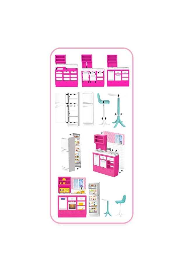 Linda'nın Mutfağı - Mutfak Oyuncak - Mutfak Seti - Barbie Mutfak Seti - 2