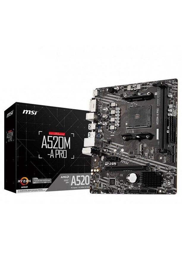 A520m-a Pro Ddr4 M2 Pcıe Nvme Hdmı Dvı Pcıe 16x V3.0 Am4 Matx - 1