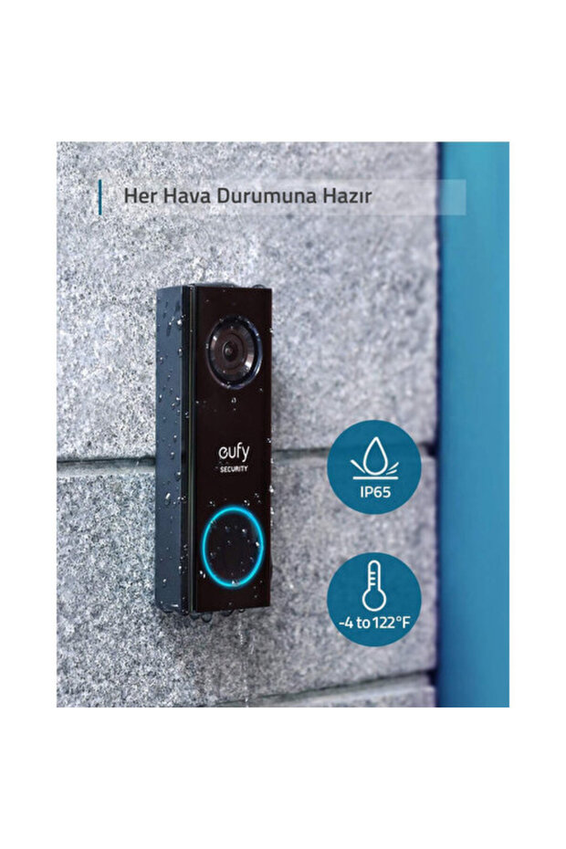 Eufy Security Kablosuz Kapı Zili 1080p Dahili Bataryalı - E8220 - 6