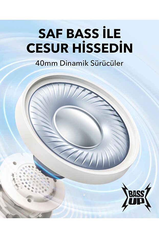 Soundcore H30i Mikrofonlu Kablosuz Kulaküstü Kulaklık - 70 Saat Oynatma Süresi - Kırmızı - A3012 - 3