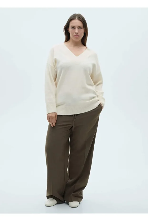 Sivri yaka oversize kazak - 6