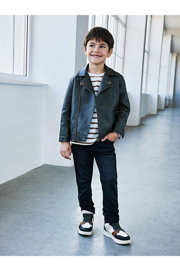 Μαύρο Basic Boy's Jean Παντελόνι (W4) - 1