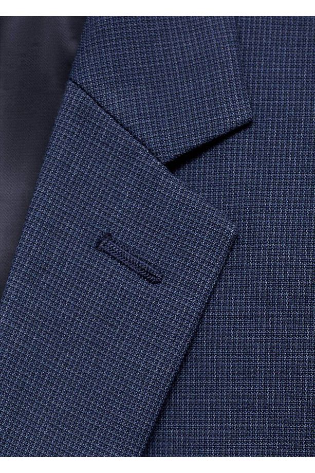 Regular kesimli mikro dokuma blazer ceket - 7