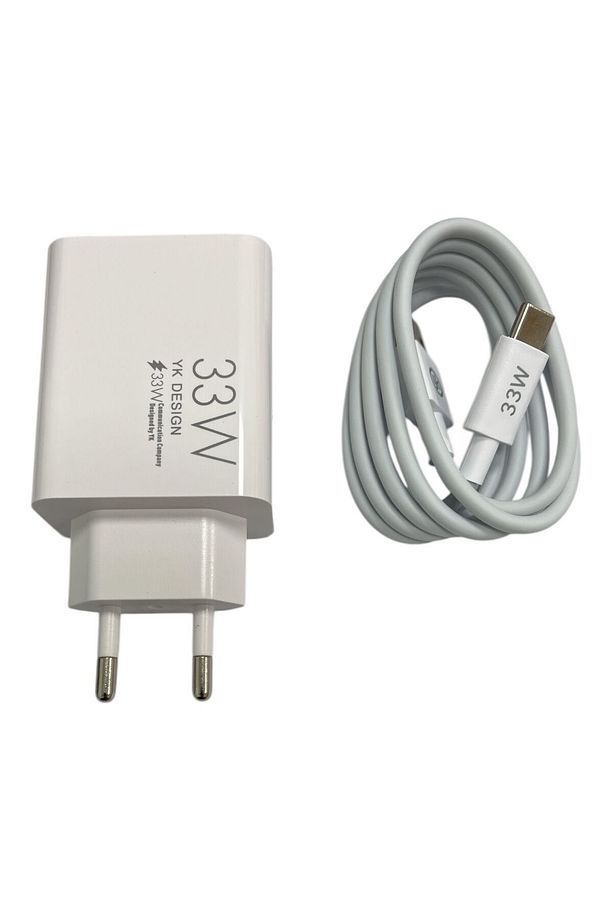 Type-c 33w (WATT) Turbo Hızlı Şarj Cihazı Adaptörü Ve Kablosu (KUTULU SET)  YK-SR68 - 8