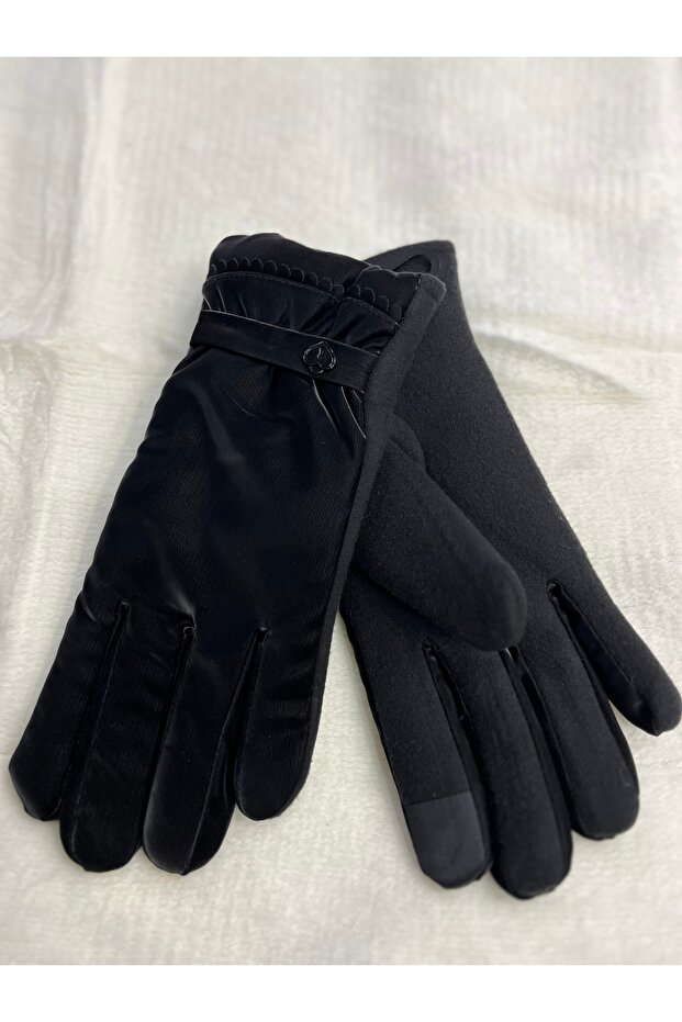 Kadın şişme dokunmatik polar eldiven - 1