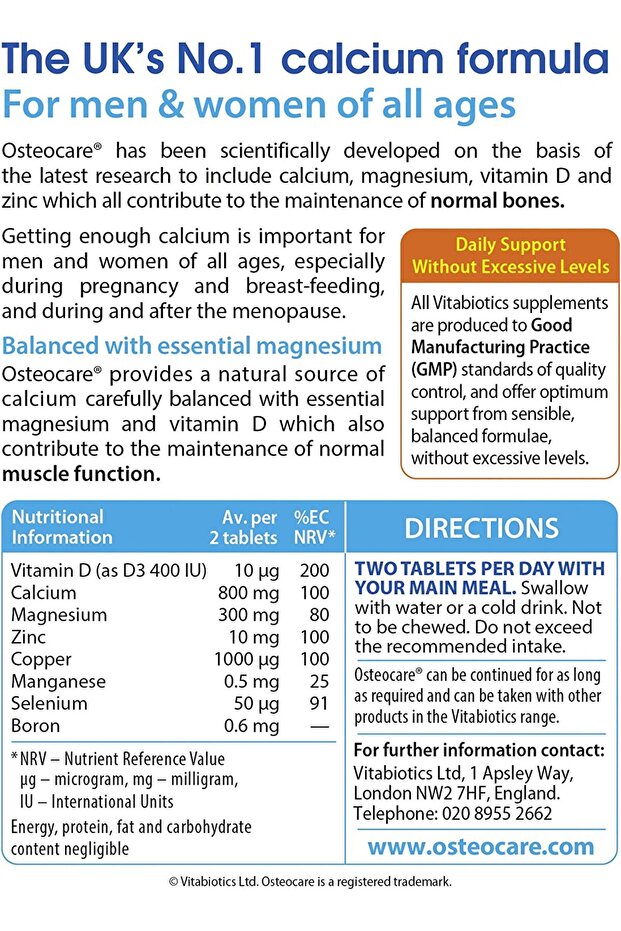 Osteocare 30 Tablet - 2