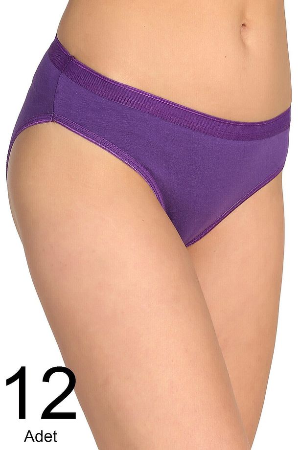 Kadın Mor 12'li Paket  Bikini Külot ELF568T0635CCM12 - 1