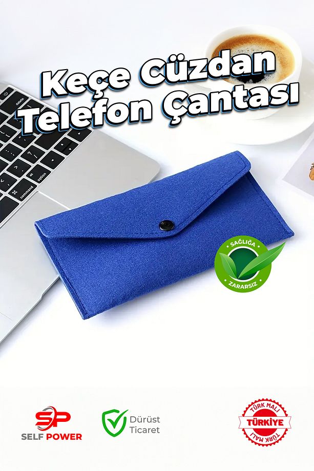 Hafif Aşınmaya dayanıklı basit ve şık seyehat depolama ve düzenleme keçe cep telefonu cüzdanı&çanta - 1