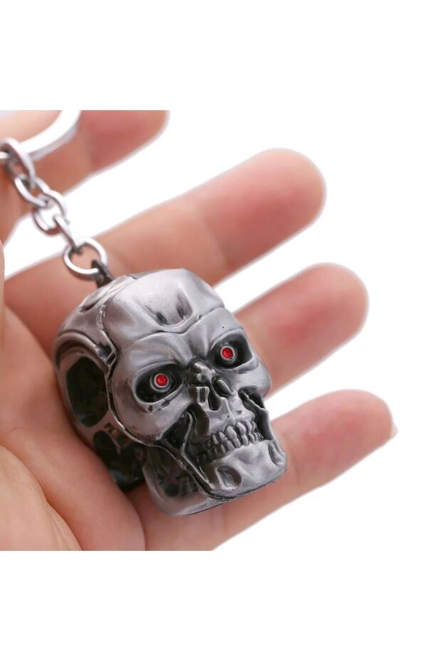 Terminator Kafatası Robot Baş Anahtarlık | Mükemmel Hediye Hasta la vista - 6
