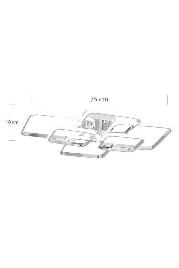 Pl 01 6 Model Krom 3 Renkli Salon Ve Oturma Odası Için Ideal Alüminyum Avize, 75x10 - 6