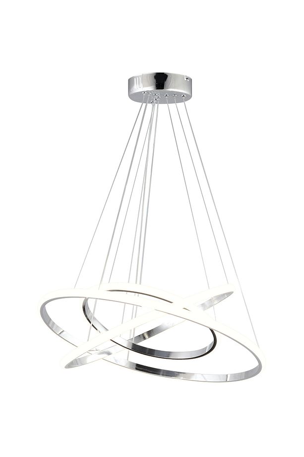 Ld 020 Model Krom 3 Renkli Salon Ve Oturma Odası Için Ideal Alüminyum Avize, 50x80 - 3