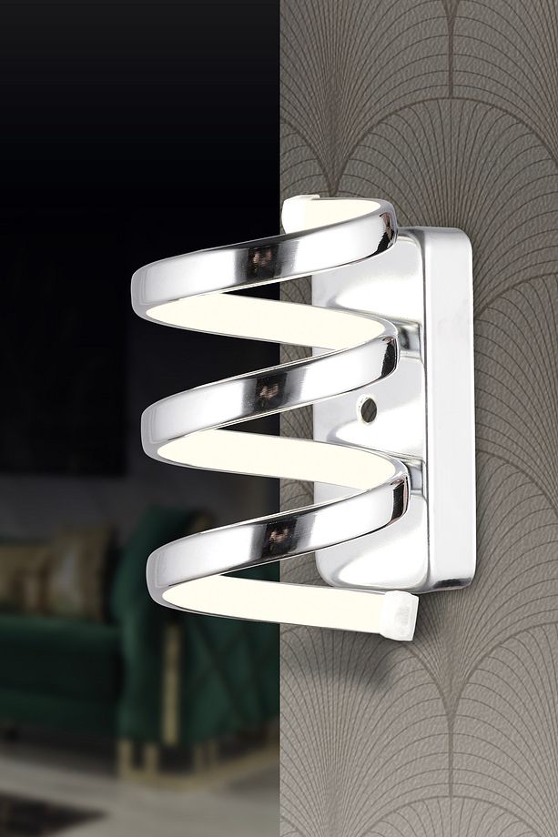Ap 010 Model Krom 3 Renkli Koridor Ve Mutfak Için Ideal Aplik Alüminyum Avize, 20x20 - 1