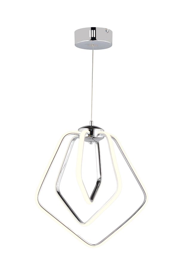 Ld 068 Model Krom 3 Renkli Salon Ve Oturma Odası Için Ideal Alüminyum Avize, 40x70 - 3