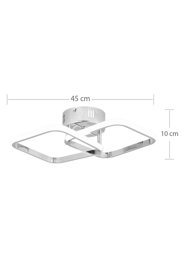 Pl 01 2 Model Krom 3 Renkli Salon Ve Oturma Odası Için Ideal Alüminyum Avize, 45x10 - 6