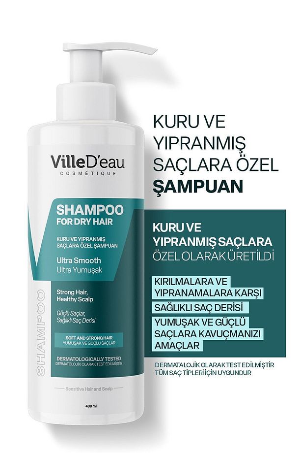 Kuru Yıpranmış Saçlara Özel Şaç Dökülmesini Önleyici Özel Ultra Yumuşak Ve Dolgun Şampuan 400ml - 4