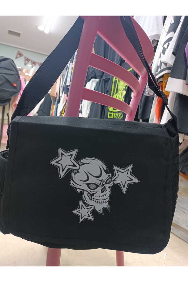 Skull Star Baskılı Postacı Çantası - 1