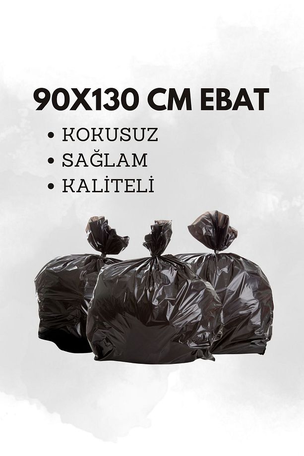 5 Adet 90x130 Siyah Büyük Boy Ultra Kalın Nakliye Torbası Eşya Taşıma Poşeti Taşınma Çuvalı - 4