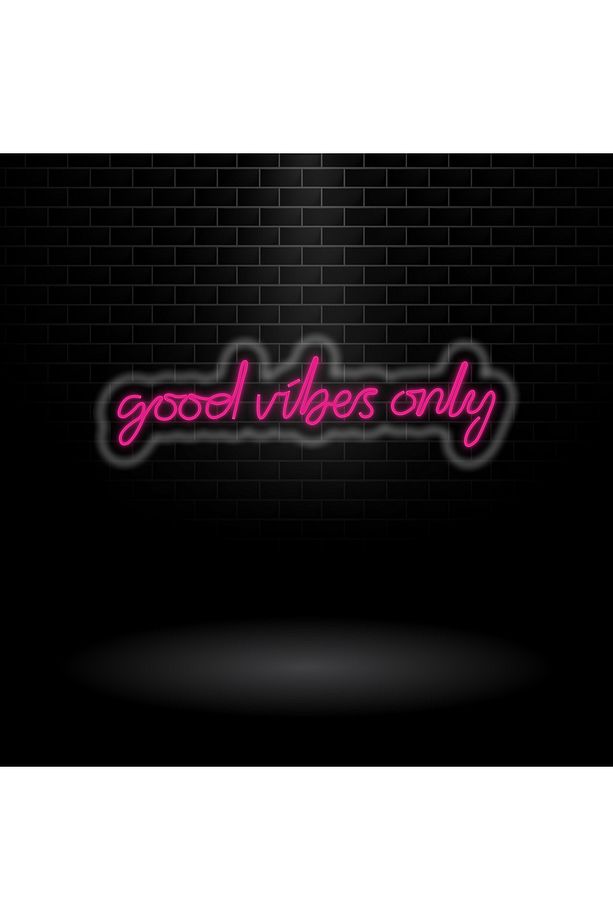 Led Dekoratif Good Vibes Only Işıklı Aydınlatma Yazısı - 1