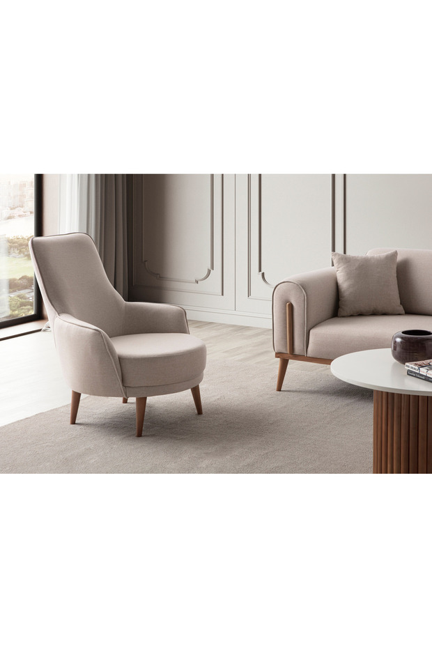 Riva 3+3+1 Koltuk Takımı Sütlü Kahve - 8