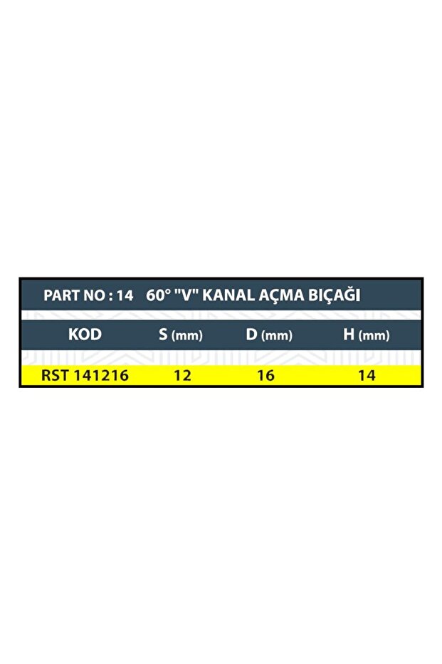 60° V Derz Bıçağı - 3