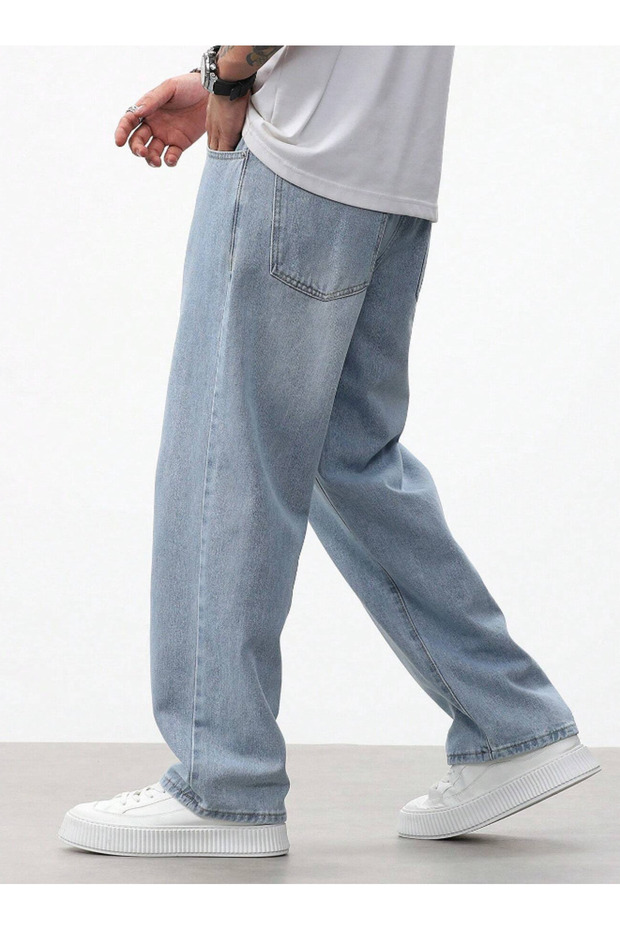Men's Baggy Jean Fly Loose Fit Jeans